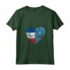 Donna Cuore Bandiera Francese della Micronesia | Francia Micronesia Flag Roots Maglietta con Collo a V - Abbigliamento per Uomini, Donne e Bambini - Ideale per Mostrare le Tue Radici