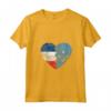Donna Cuore Bandiera Francese della Micronesia | Francia Micronesia Flag Roots Maglietta con Collo a V - Abbigliamento per Uomini, Donne e Bambini - Ideale per Mostrare le Tue Radici
