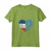 Donna Cuore Bandiera Francese della Micronesia | Francia Micronesia Flag Roots Maglietta con Collo a V - Abbigliamento per Uomini, Donne e Bambini - Ideale per Mostrare le Tue Radici