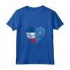 Donna Cuore Bandiera Francese della Micronesia | Francia Micronesia Flag Roots Maglietta con Collo a V - Abbigliamento per Uomini, Donne e Bambini - Ideale per Mostrare le Tue Radici
