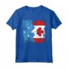 Radici Micronesiane | Mezza Bandiera Canadese - Maglietta Patriotica per Uomo, Donna e Bambino - Design Vintage