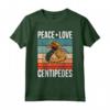 Pace Amore Millepiedi - Retro Insetto Entomologo Maglietta - Divertente Regalo per Appassionati di Insetti
