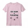 Donna Cat-titude è tutto - Maglietta con Collo a V per Amanti dei Gatti e dell'Atteggiamento Positivo - Design Felino Unico