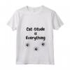 Donna Cat-titude è tutto - Maglietta con Collo a V per Amanti dei Gatti e dell'Atteggiamento Positivo - Design Felino Unico