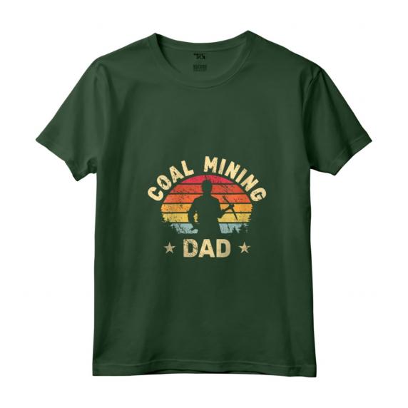 Minatore di Carbone Papà - Maglietta Vintage con Design Coal Mining Dad - Ideale per Lavoratori Industriali