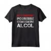 Magliette Divertenti - Shirt Frasi Attenzione Contiene Alcol - TShirts per Amanti dell'Alcol e Feste - Idea Regalo HapTiger