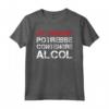 Magliette Divertenti - Shirt Frasi Attenzione Contiene Alcol - TShirts per Amanti dell'Alcol e Feste - Idea Regalo HapTiger