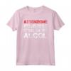 Magliette Divertenti - Shirt Frasi Attenzione Contiene Alcol - TShirts per Amanti dell'Alcol e Feste - Idea Regalo HapTiger