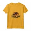 Jurassic Park Cracked Classic Vintage Logo Maglietta con Collo a V - Abbigliamento Ufficiale con Licenza - 17JPRK00182A-003