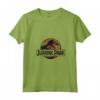 Jurassic Park Cracked Classic Vintage Logo Maglietta con Collo a V - Abbigliamento Ufficiale con Licenza - 17JPRK00182A-003