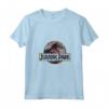 Jurassic Park Cracked Classic Vintage Logo Maglietta con Collo a V - Abbigliamento Ufficiale con Licenza - 17JPRK00182A-003