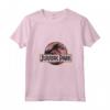 Jurassic Park Cracked Classic Vintage Logo Maglietta con Collo a V - Abbigliamento Ufficiale con Licenza - 17JPRK00182A-003