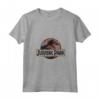Jurassic Park Cracked Classic Vintage Logo Maglietta con Collo a V - Abbigliamento Ufficiale con Licenza - 17JPRK00182A-003