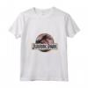 Jurassic Park Cracked Classic Vintage Logo Maglietta con Collo a V - Abbigliamento Ufficiale con Licenza - 17JPRK00182A-003