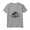Jurassic Park Colorful Classic Logo Maglietta con Collo a V - Abbigliamento Ufficiale - Ideale per Fan dei Dinosauri