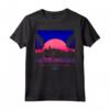 HapTiger 1985 Neon Delorean Sunset - Official Back to the Future Apparel - Retro 80s T-shirt