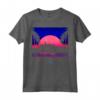 HapTiger 1985 Neon Delorean Sunset - Official Back to the Future Apparel - Retro 80s T-shirt