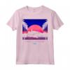 HapTiger 1985 Neon Delorean Sunset - Official Back to the Future Apparel - Retro 80s T-shirt