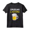 Emargina L'astemio - Maglietta Divertente Frasi Alcol - Idea Regalo per Uomo e Ragazzo - Scritte Ironiche HapTiger