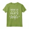 Maglietta Rockin' Life as a Pilot's Wife - Idea Regalo Divertente per Moglie di Pilota - Perfetta per Anniversario, Natale o Compleanno