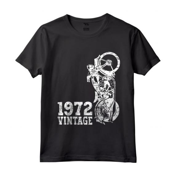 Moto Vintage 1972 - Maglietta Compleanno Moto 50 - Regalo Motociclista Uomo Papà Nonno