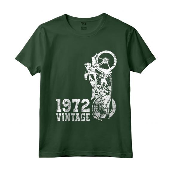 Moto Vintage 1972 - Maglietta Compleanno Moto 50 - Regalo Motociclista Uomo Papà Nonno