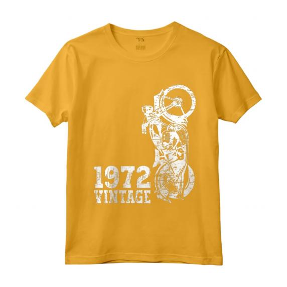 Moto Vintage 1972 - Maglietta Compleanno Moto 50 - Regalo Motociclista Uomo Papà Nonno