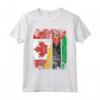 Bandiere del Mozambico Canada | Mezze Radici del Mozambico Canadese - Maglietta Vintage Distressed - Ideale per Mamma, Papà, e Amici - Acquista Online!