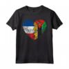 Cuore Bandiera Francese del Mozambico - Roots Maglietta con Bandiera di Francia Mozambico - Abbigliamento per Uomini, Donne e Bambini