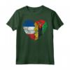 Cuore Bandiera Francese del Mozambico - Roots Maglietta con Bandiera di Francia Mozambico - Abbigliamento per Uomini, Donne e Bambini
