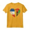 Cuore Bandiera Francese del Mozambico - Roots Maglietta con Bandiera di Francia Mozambico - Abbigliamento per Uomini, Donne e Bambini