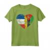 Cuore Bandiera Francese del Mozambico - Roots Maglietta con Bandiera di Francia Mozambico - Abbigliamento per Uomini, Donne e Bambini
