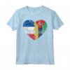 Cuore Bandiera Francese del Mozambico - Roots Maglietta con Bandiera di Francia Mozambico - Abbigliamento per Uomini, Donne e Bambini
