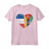 Cuore Bandiera Francese del Mozambico - Roots Maglietta con Bandiera di Francia Mozambico - Abbigliamento per Uomini, Donne e Bambini