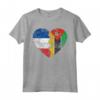 Cuore Bandiera Francese del Mozambico - Roots Maglietta con Bandiera di Francia Mozambico - Abbigliamento per Uomini, Donne e Bambini