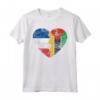 Cuore Bandiera Francese del Mozambico - Roots Maglietta con Bandiera di Francia Mozambico - Abbigliamento per Uomini, Donne e Bambini