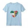 Donna Cuore Bandiera Italiana Mozambico | Italia Mozambico Flag Roots Maglietta con Collo a V - Mostra il tuo Orgoglio Italiano con Stile