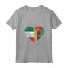 Donna Cuore Bandiera Italiana Mozambico | Italia Mozambico Flag Roots Maglietta con Collo a V - Mostra il tuo Orgoglio Italiano con Stile