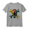 Mozambico Skull Flag Pride Maglietta - Ideale per Mostrare l'Orgoglio e il Supporto per il Mozambico