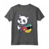 Mozambico Cuore Panda Pride - Maglietta Bandiera Roots Regali per Mostrare l'Amore per il Popolo del Mozambico