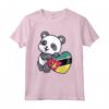 Mozambico Cuore Panda Pride - Maglietta Bandiera Roots Regali per Mostrare l'Amore per il Popolo del Mozambico