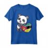 Mozambico Cuore Panda Pride - Maglietta Bandiera Roots Regali per Mostrare l'Amore per il Popolo del Mozambico
