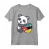 Mozambico Cuore Panda Pride - Maglietta Bandiera Roots Regali per Mostrare l'Amore per il Popolo del Mozambico