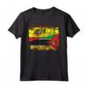 Bandiere Spagna Mozambico | Mezze radici spagnole mozambicane Maglietta - T-shirt Culturale con Eredità Mozambicana e Spagnola