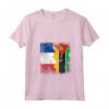 Donna Radici del Mozambico - Mezza Bandiera Francese - Kids Maglietta con Collo a V - Perfetto Regalo Patriottico