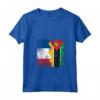 Donna Radici del Mozambico - Mezza Bandiera Francese - Kids Maglietta con Collo a V - Perfetto Regalo Patriottico