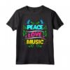 Cute Peace Love Music Hippie Hipster Festival Maglietta - Perfect Music Concert Apparel for Peaceful Vibes