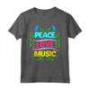 Cute Peace Love Music Hippie Hipster Festival Maglietta - Perfect Music Concert Apparel for Peaceful Vibes