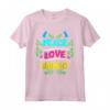 Cute Peace Love Music Hippie Hipster Festival Maglietta - Perfect Music Concert Apparel for Peaceful Vibes