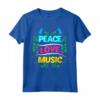 Cute Peace Love Music Hippie Hipster Festival Maglietta - Perfect Music Concert Apparel for Peaceful Vibes